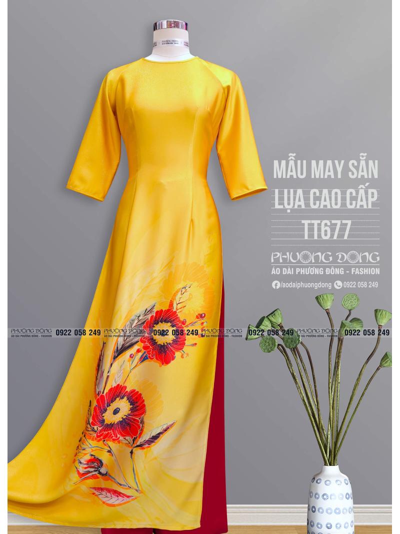 Áo Dài Truyền Thống Lụa Cao Cấp TT677